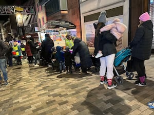 The queue to meet Santa.