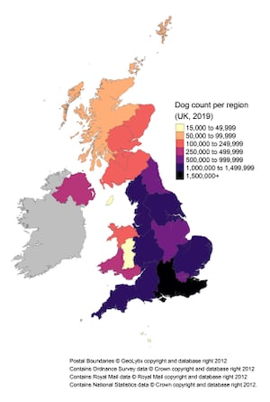 Research by Dogs Trust, University of Exeter and University of Leeds found dog population to be around 13 million. Credit: Dogs Trust