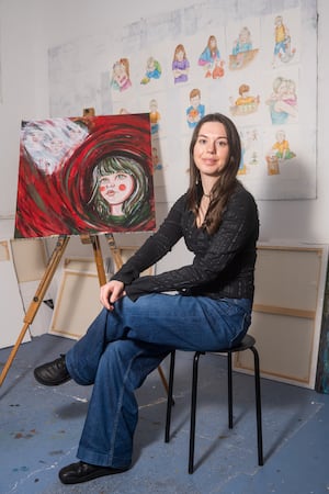 Foster Wales - Artist, Sophia Warner at her studio in Cardiff, 