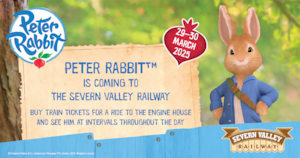 Peter Rabbit is coming to the Severn Valley Railway. Picture: SVR and Jack Boskett Media.