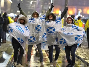 People celebrate New Year 2023 in Edinburgh