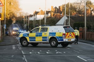 Holyhead Road was closed to traffic on Wednesday afternoon