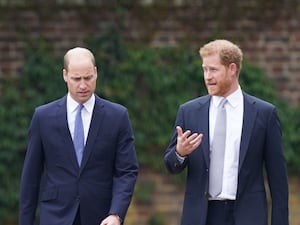 William and Harry walking side by side