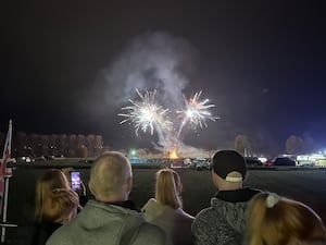 Fireworks lit up the night sky over Shrewsbury. Picture: Rhea Alton