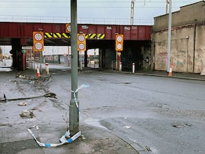 The affected bridge in Cook Street, Glasgow