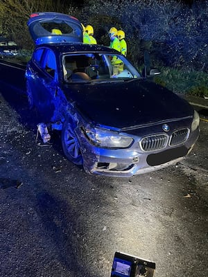 One of the four vehicles involved in the collision. Picture: Ellesmere Fire Station