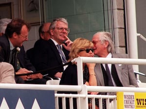 John Major watching the cricket at Lord's