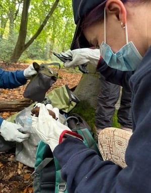 Severn Trent's Charlotte Trigg with a bat