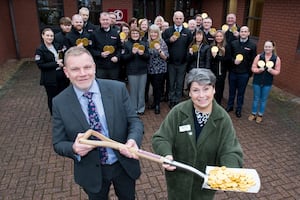  McPhillips’ managing director Paul Inions is pictured with Shropshire Community Foundation trustee Sonia Roberts for the launch of the new McPhillips Community Fund.