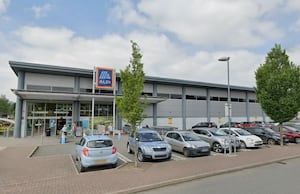 Hill stole alcohol from Aldi in Ludlow. Photo: Google