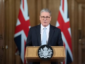 Sir Keir Starmer during a press conference at No 10