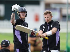 Ben Stokes and Joe Root at England practice