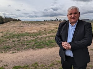 Councillor Patrick Harley at The Triangle, near Kingswinford, which has been targeted by developers