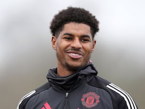 Marcus Rashford during Manchester United training