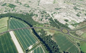 The proposed Shrewsbury North West Relief Road. Picture: Shropshire Council