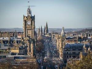 An aerial view of Edinburgh