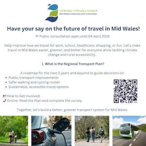 Everyone in Mid Wales—businesses, locals, and visitors - has a chance to help shape the future of transport in the region. 