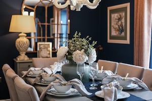 B&DWM - The dining room in a Ashington show home with David Wilson Homes