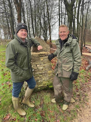 GWCT's Dr Roger Draycott and Adam Henson at Adam's Cotswold Farm Park.