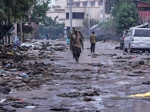 M23 rebels patrolling the streets of Goma