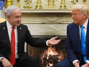 President Donald Trump with Israel’s Prime Minister Benjamin Netanyahu in the Oval Office of the White House