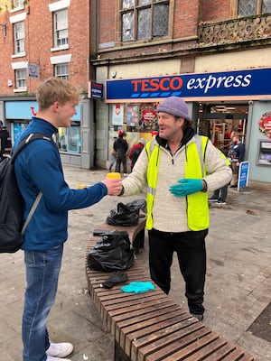 A kind passer by who bought us coffees