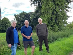 From left: Andy Stokes, Alan Smith and Mike Stansfield, who have been affected by flooding in Church Aston. Picture: LDRS