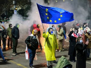 Demonstrators in Tbilisi