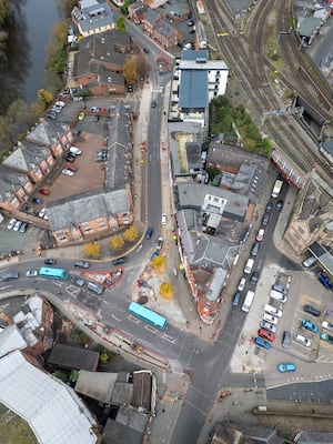 Works at Shrewsbury station. Photo: Shropshire Council