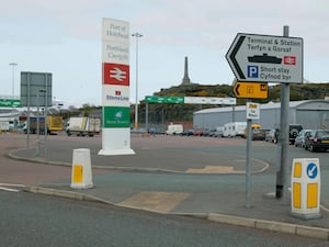 Entrance by road to Holyhead port