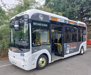 The Sigma 7 electric bus used for the service