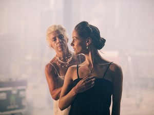 Two female ballet dancers during a performance