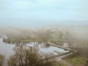 A blanket of fog over Stanley Park in Blackpool on Boxing Day