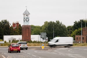 The Clock Tower Roundabout in Donnington