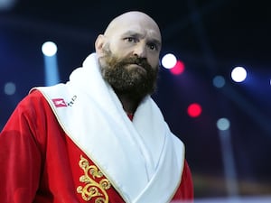 Tyson Fury on his way to the ring