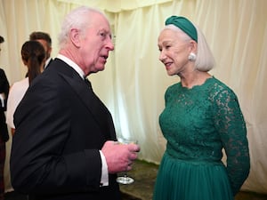 The King and Dame Helen Mirren during a dinner in celebration of the slow food initiative