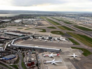 An aerial view of Heathrow Airport