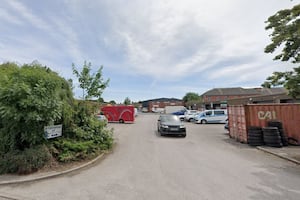 The entrance to Talbot Way, off Bert Smith Way, Market Drayton