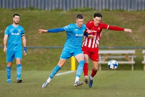 Shifnal Town FC (red) vs Lichfield City (blue)