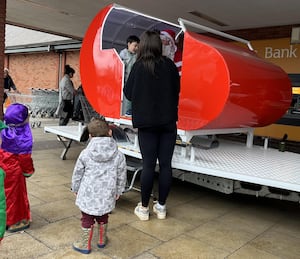 Rotary's new sleigh captures much attention.