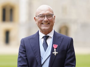 Gregg Wallace after being made a Member of the Order of the British Empire