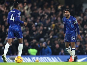 Reece James roars with delight after scoring