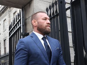 Mixed martial arts fighter Conor McGregor outside the High Court in Dublin