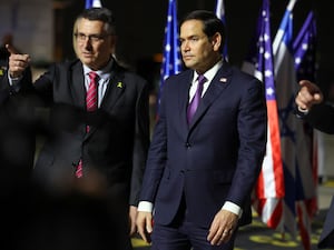 Marco Rubio alongside Gideon Sa’ar