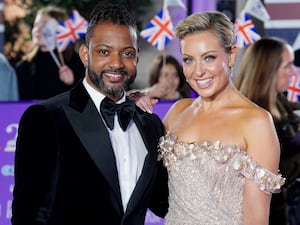 JB Gill and Amy Dowden smiling