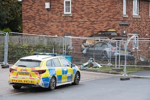 A BMW car smashed into a house in Ketley, Telford