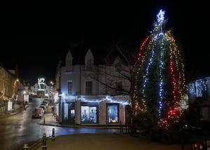 Knighton Christmas tree in a previous year