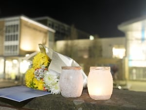 Tributes left outside All Saints Catholic High School