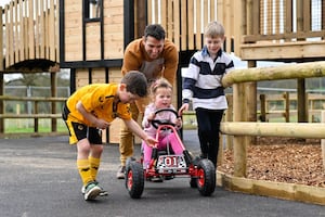 Visitors enjoying the go-kart track at Hockerhill Adventure Playbarn