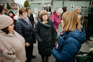 Helen Morgan visits Gobowen residents who have been impacted by flooding